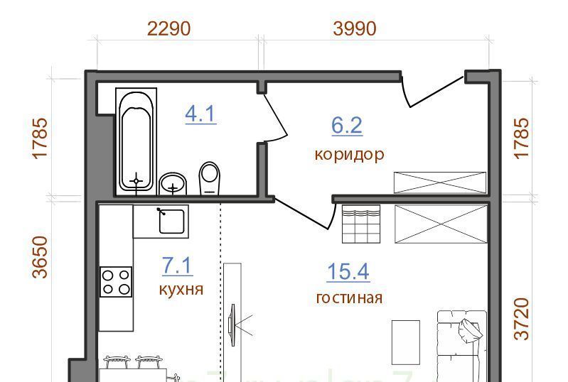 квартира г Иркутск р-н Октябрьский ЖК «АВИАТОR» ИВАТУ городок, с 3/2 фото 1