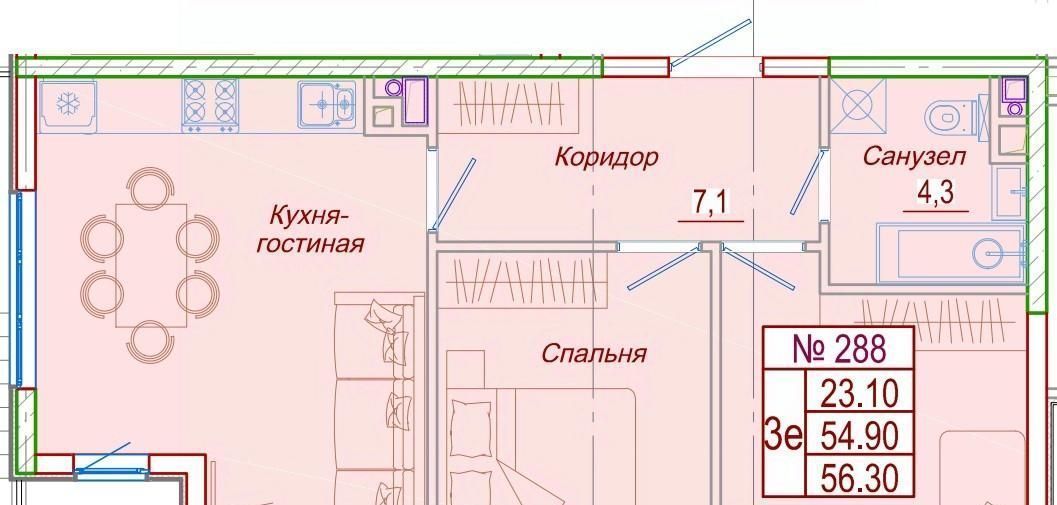 квартира р-н Анапский с Сукко ул Мирная 9к/1 муниципальное образование, Анапа фото 3