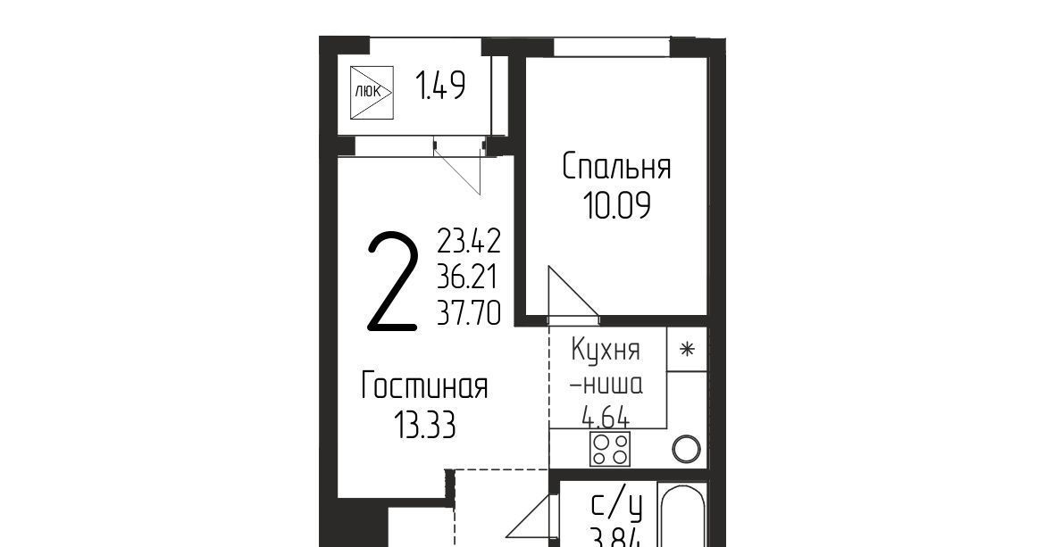 квартира г Уфа р-н Кировский ул Испытателей 89 фото 1