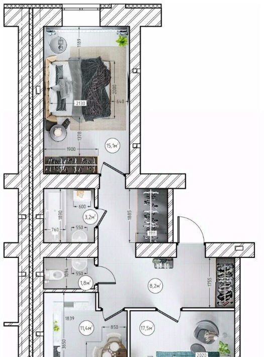 квартира г Кемерово р-н Ленинский б-р Строителей 60к/5 фото 1