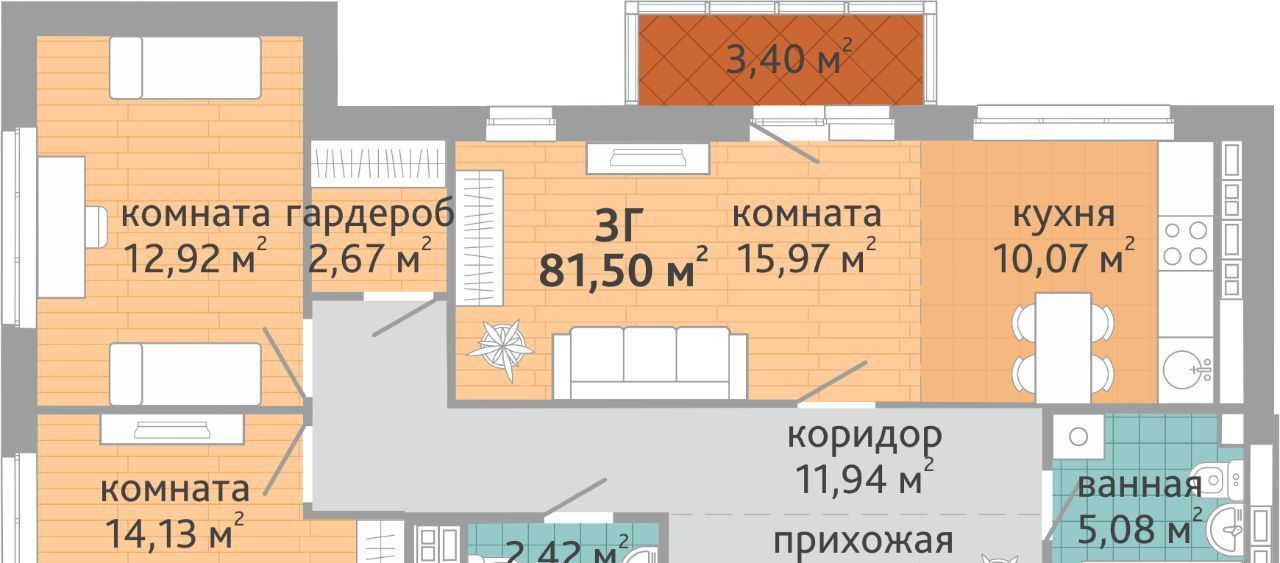 квартира г Екатеринбург р-н Верх-Исетский ВИЗ жилрайон, Семейный квартал Дружный жилой комплекс фото 1