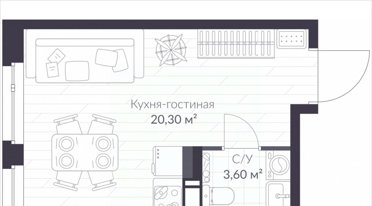 квартира г Санкт-Петербург метро Комендантский Проспект ул Парашютная 79к/1 фото 1