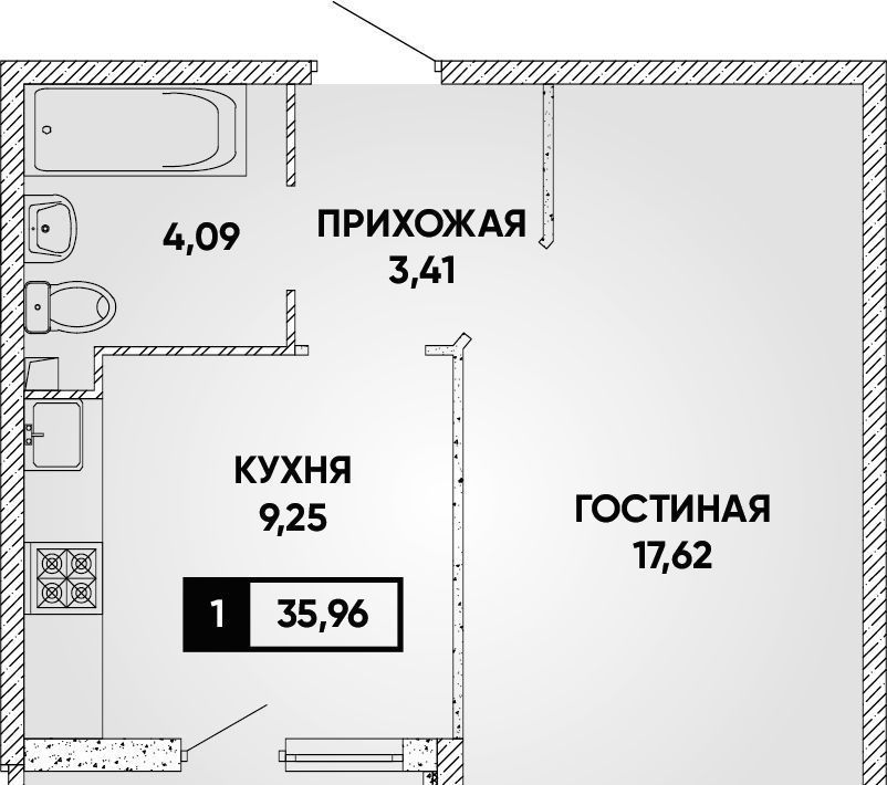 квартира г Краснодар р-н Прикубанский ул им. Петра Феленкова фото 1