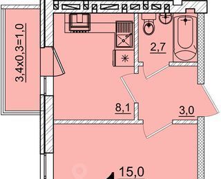 квартира р-н Тахтамукайский пгт Яблоновский ул Тургеневское шоссе 33/5к 36 фото 1