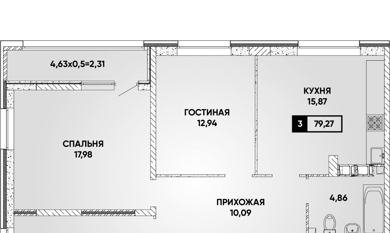 квартира г Краснодар р-н Прикубанский ул им. Петра Феленкова фото 1