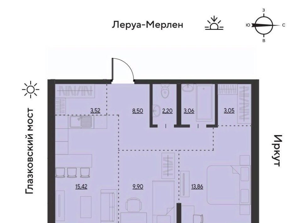 квартира г Иркутск р-н Свердловский ул Набережная Иркута 23 Затон кв-л фото 1