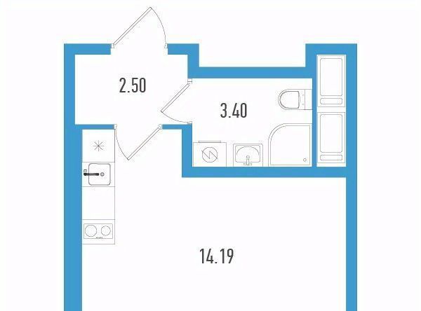 квартира г Санкт-Петербург метро Автово ул Маршала Казакова 64к/1 фото 1