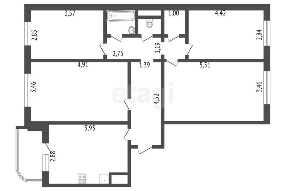 квартира г Омск ул Дмитриева 1/7 Омский район фото 8