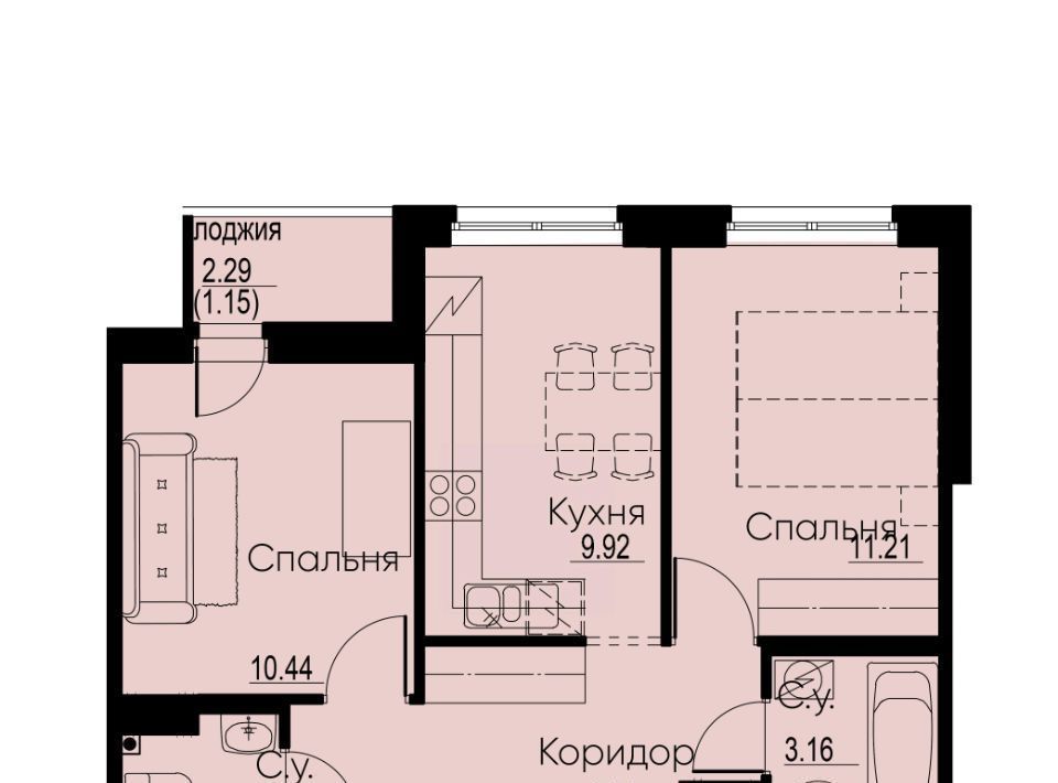 квартира р-н Всеволожский г Мурино ЖК Айди Мурино 2 Девяткино фото 1