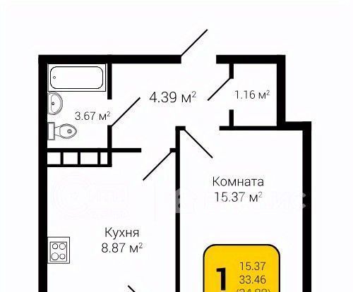 квартира г Воронеж р-н Коминтерновский ул 45 стрелковой дивизии 113 фото 1