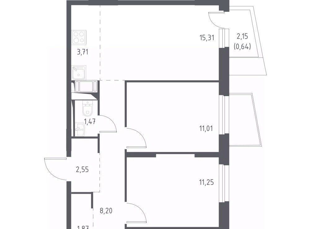 квартира г Видное ЖК Горки Парк к 3. 2, Домодедовская фото 1