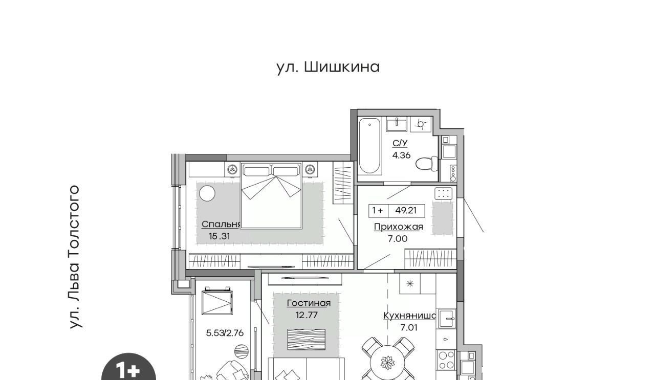 квартира г Ижевск р-н Индустриальный ул Шишкина 20к/2 фото 1