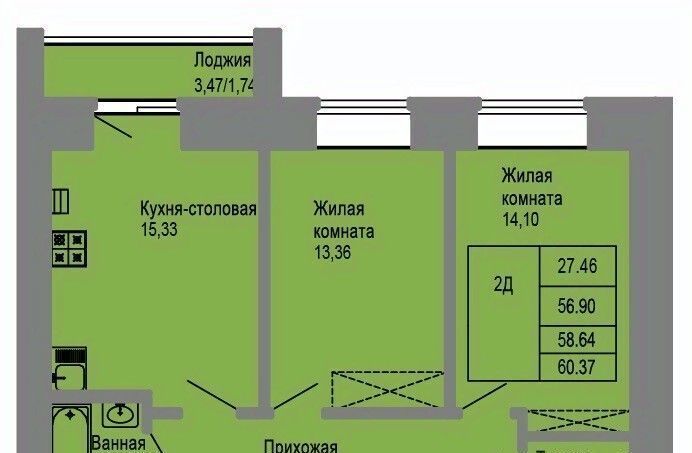 квартира г Йошкар-Ола микрорайон Фестивальный фото 1