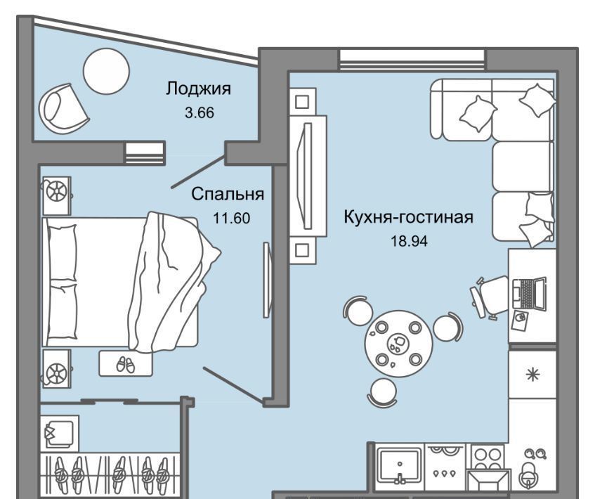 квартира г Ульяновск р-н Засвияжский микрорайон «Юго-Западный» 8 Ультраград жилой комплекс фото 1