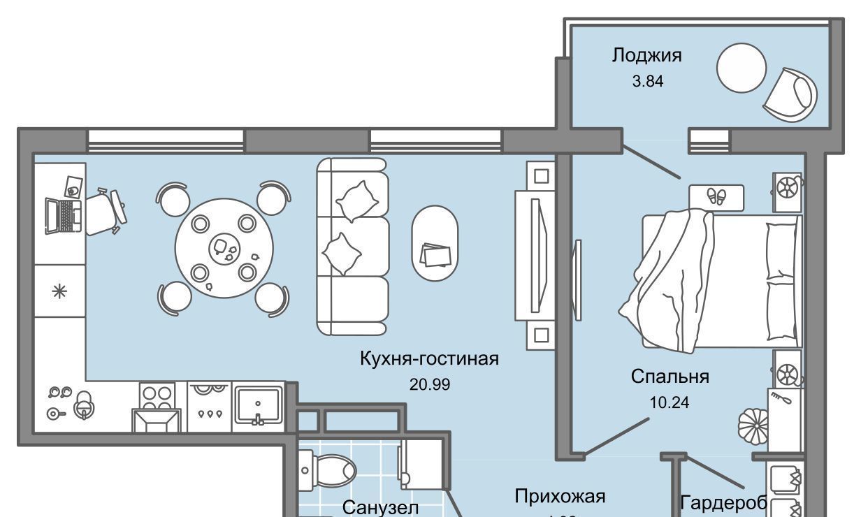 квартира г Ульяновск р-н Засвияжский микрорайон «Юго-Западный» 8 Ультраград жилой комплекс фото 1