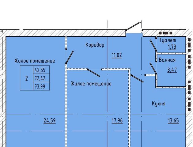 квартира р-н Индустриальный ЖК «Ю-сити» фото