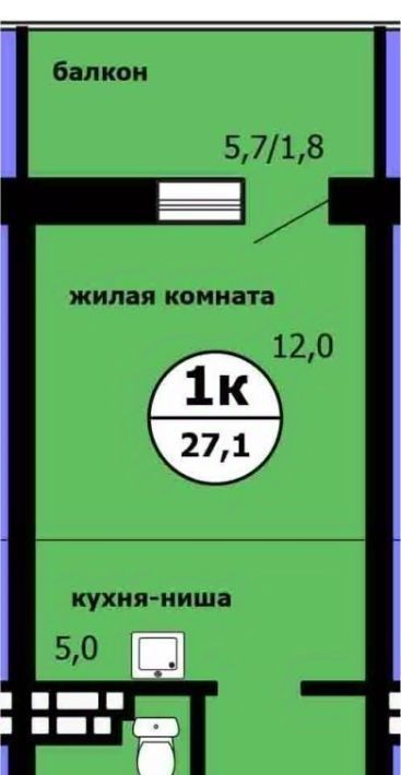 квартира г Красноярск р-н Ленинский Завода СК, Садоводческое товарищество Химик фото 1