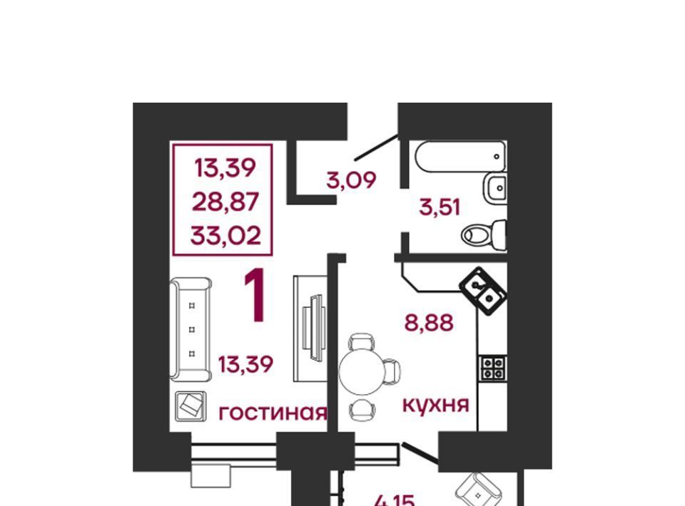 квартира г Пенза р-н Октябрьский ул Леонова с 4 фото 1