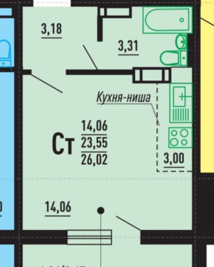 квартира г Челябинск р-н Калининский ул. Шенкурской/ул. Болейко/ул. Братьев Кашириных, стр. 9 фото 2