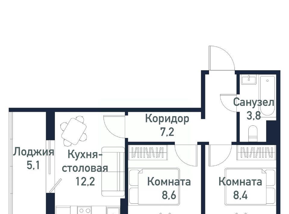 квартира р-н Сосновский п Западный Кременкульское с/пос, ул. Имени капитана Ефимова, 5 фото 1