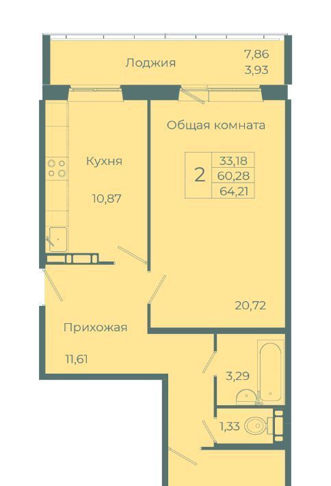 квартира г Кемерово р-н Заводский ул 1-я Линия 18в/2 фото 1