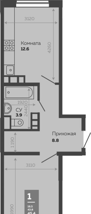 квартира г Краснодар р-н Прикубанский ул Героев-Разведчиков 11/3 фото 1