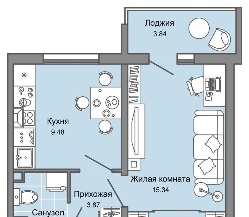 квартира г Ульяновск р-н Засвияжский микрорайон «Юго-Западный» 8 Ультраград жилой комплекс фото 1