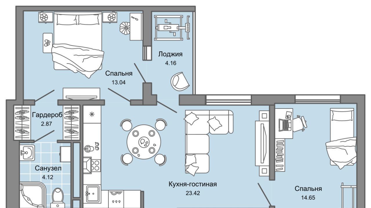 квартира г Ульяновск р-н Засвияжский микрорайон «Юго-Западный» 2 Ультраград жилой комплекс фото 1