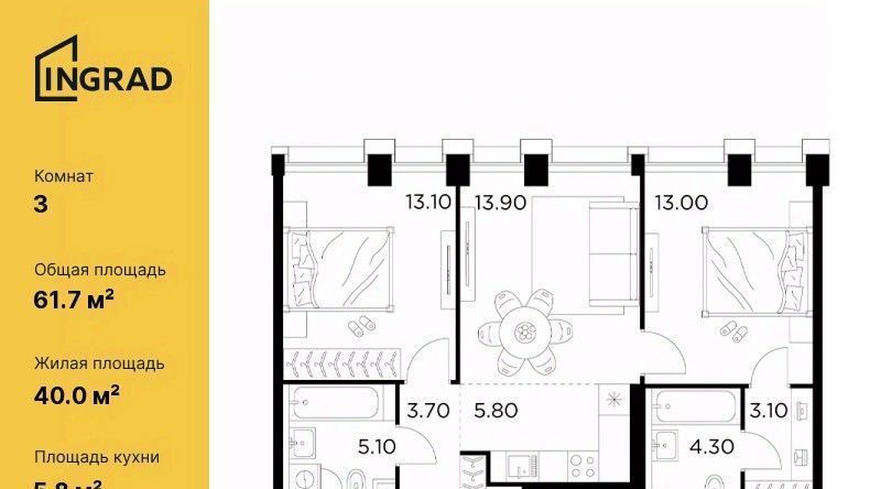 квартира г Москва метро Балтийская ул Адмирала Макарова 2с/28 фото 1