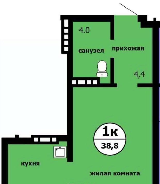 квартира г Красноярск р-н Ленинский Садоводческое товарищество Химик Завода СК фото 1