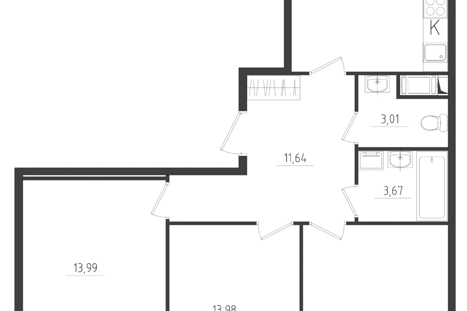 квартира г Красное Село ул Лермонтова 15к/2 Красносельский район фото 1