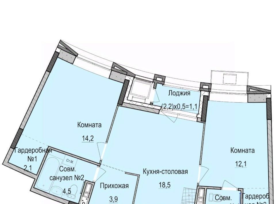 квартира г Казань ЖК «Ферма-2» Проспект Победы, жилмассив фото 1