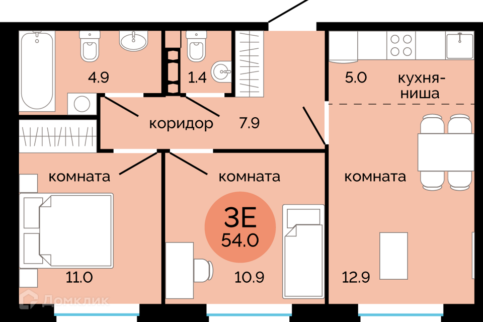 квартира г Пермь ул Яблочкова 5к/5 городской округ Пермь фото 1