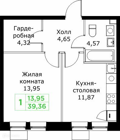 квартира г Мытищи микрорайон имени Г. Т. Шитикова, городской округ Мытищи фото 1