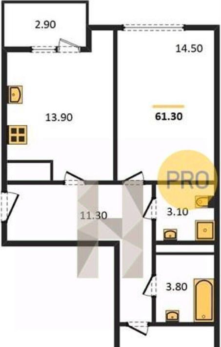 квартира г Калининград р-н Центральный ул Новгородская 5к/3 фото 2