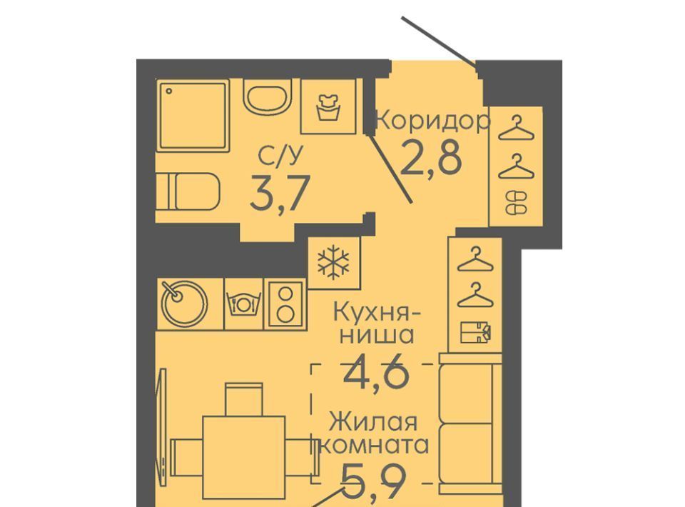 квартира г Екатеринбург микрорайон Новокольцовский Ботаническая фото 1