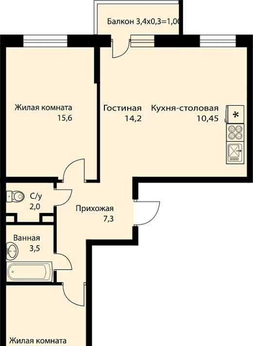 квартира г Краснодар п свх Прогресс п Березовый ЖК Прогресс муниципальное образование фото 1