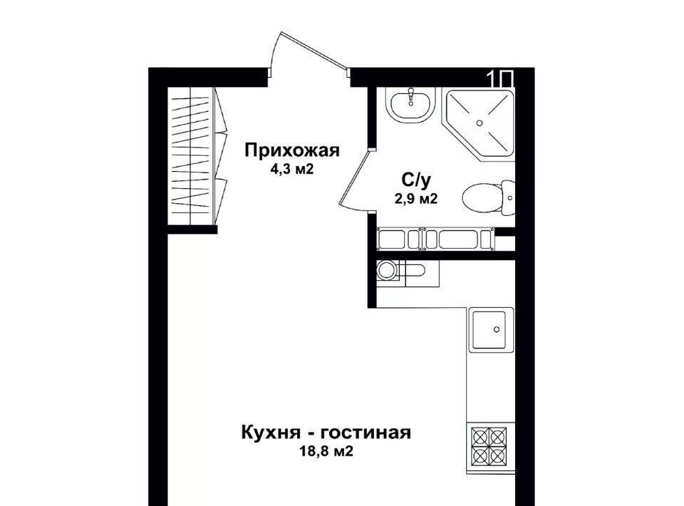 квартира г Астрахань р-н Советский ЖК «Зацаревье квартал» фото 9