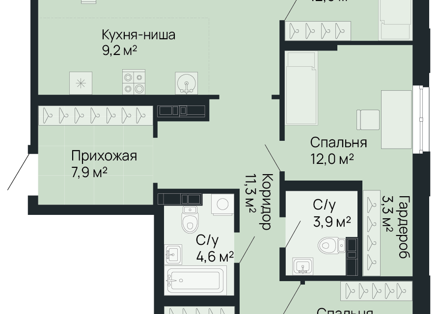 квартира г Нижний Новгород городской округ Нижний Новгород, жилой комплекс Резиденция фото 1