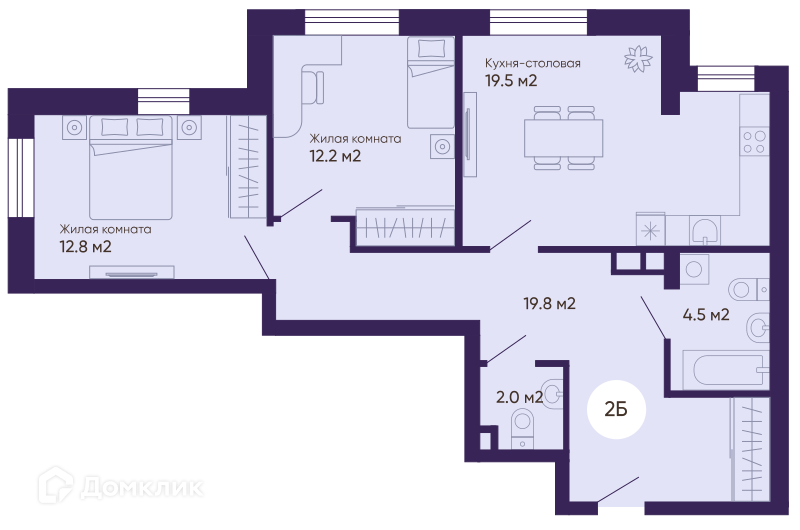 квартира г Екатеринбург пер Мельковский 4 Екатеринбург, муниципальное образование фото 1