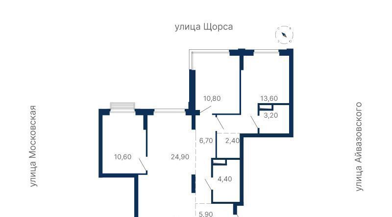 квартира г Екатеринбург Чкаловская Южный ЖК «Парк Столиц» жилрайон фото 1