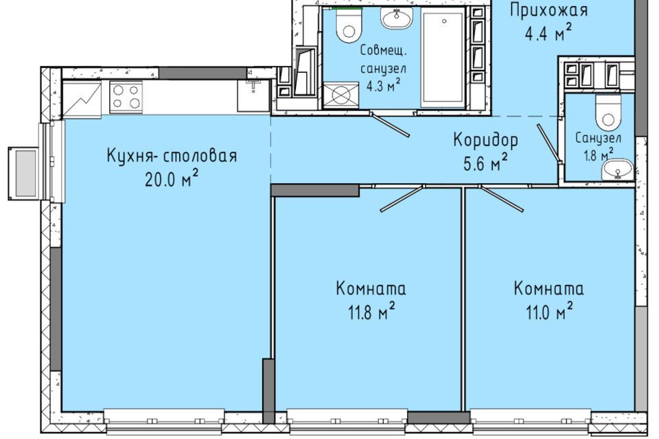 квартира г Ижевск ул Ленина 97а городской округ Ижевск фото 1