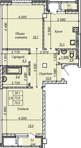 квартира г Новосибирск ул Зорге 277 городской округ Новосибирск фото 1