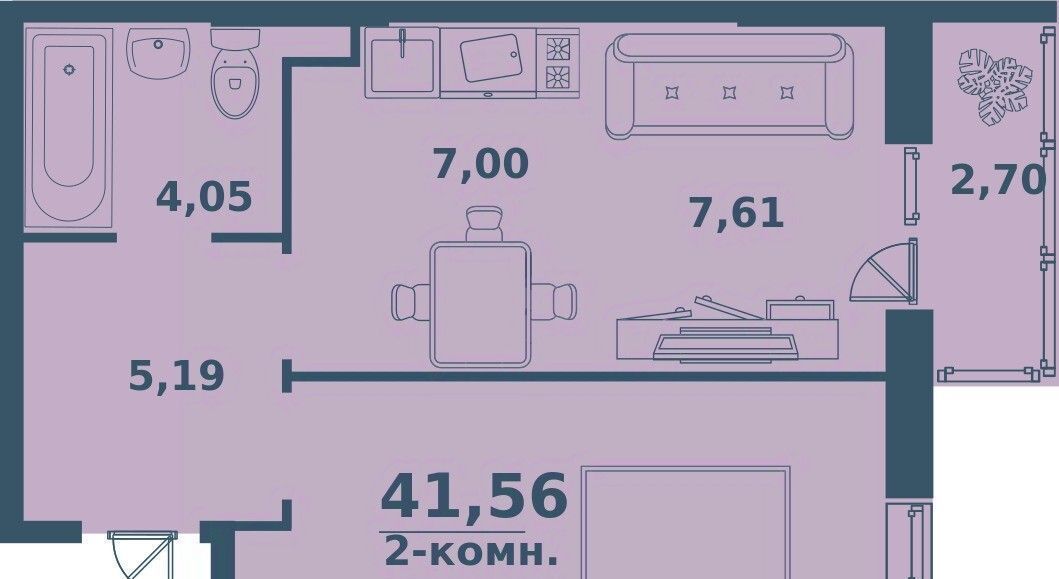 квартира г Ульяновск р-н Ленинский Север ЖК «Юность» фото 1