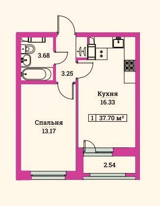 квартира р-н Всеволожский г Мурино пр-кт Ручьевский 6 фото 1