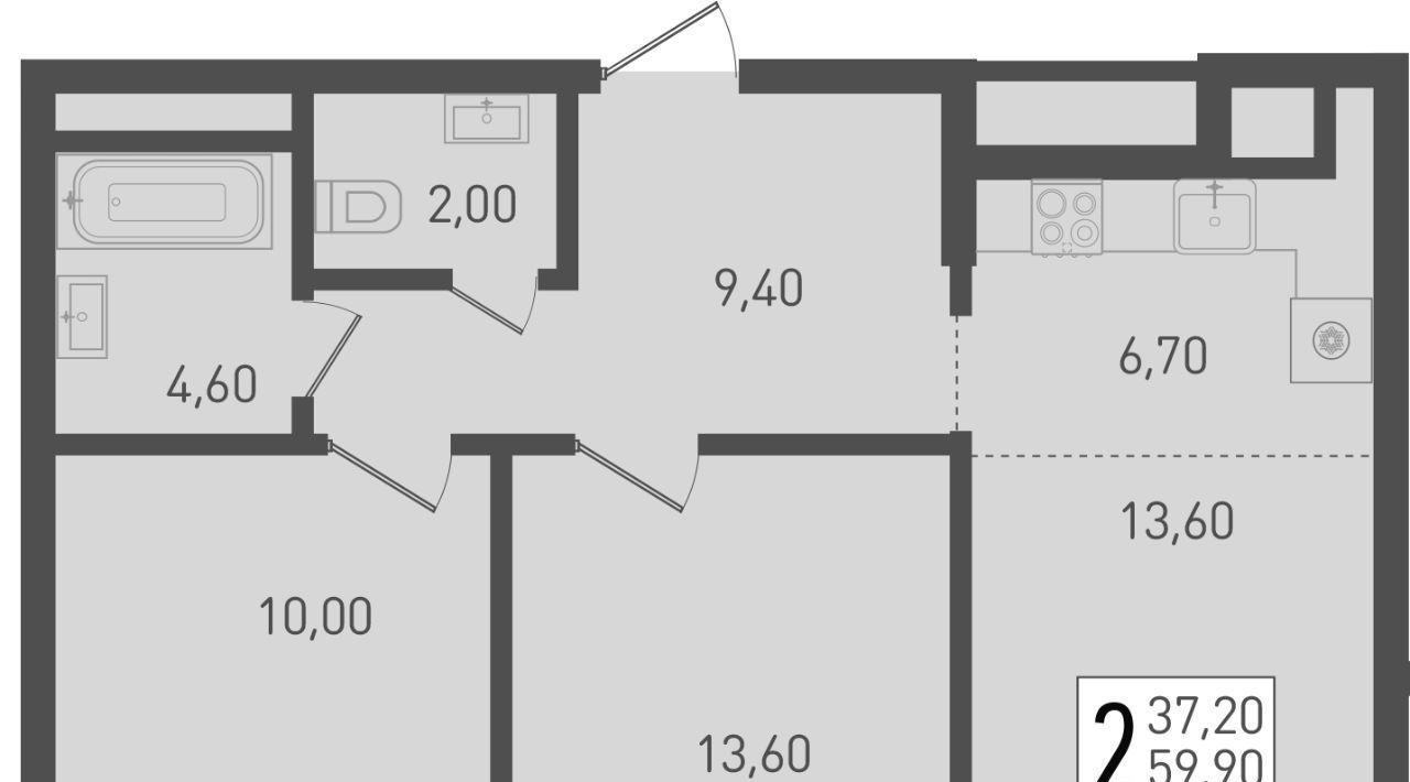 квартира г Краснодар р-н Прикубанский ЖК Югге фото 1