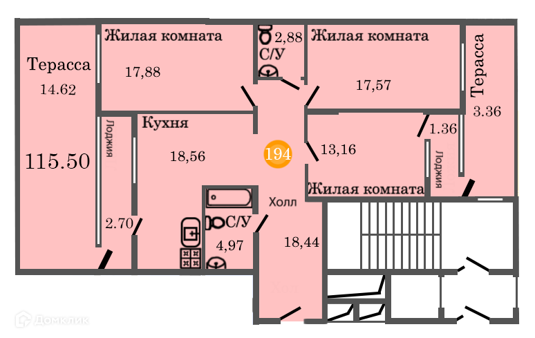 квартира г Калининград ул Генерал-фельдмаршала Румянцева 7 городской округ Калининград фото 1