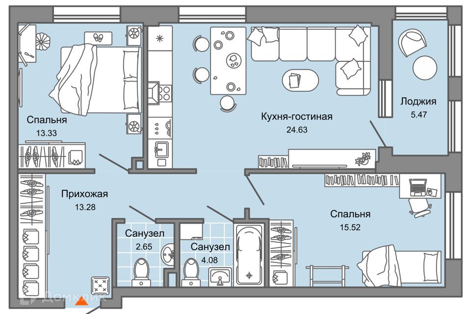 квартира г Киров ул Капитана Дорофеева 26 городской округ Киров фото 1